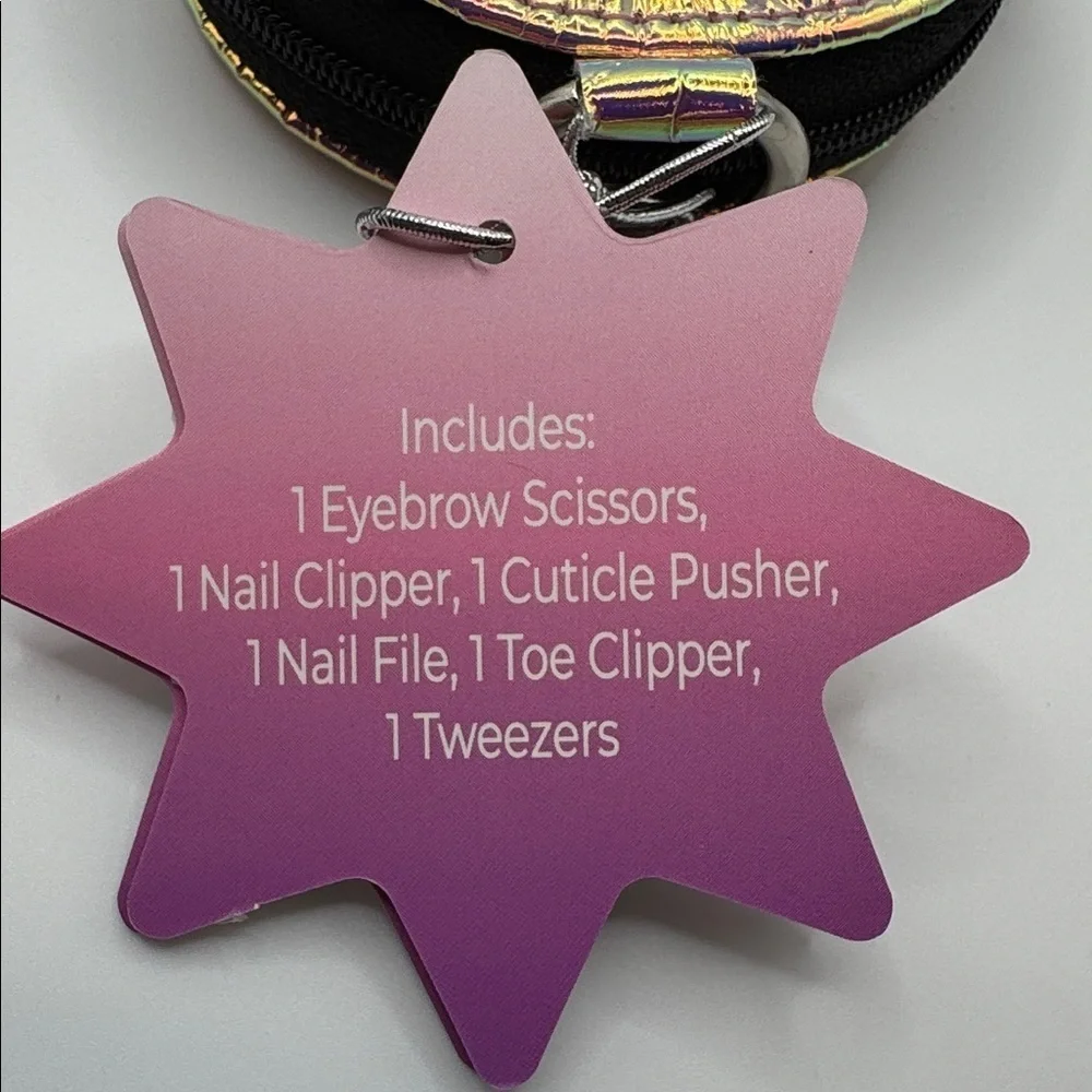 NAIL KIT Manicure Essentials Zipper Holographic Geometric Grooming